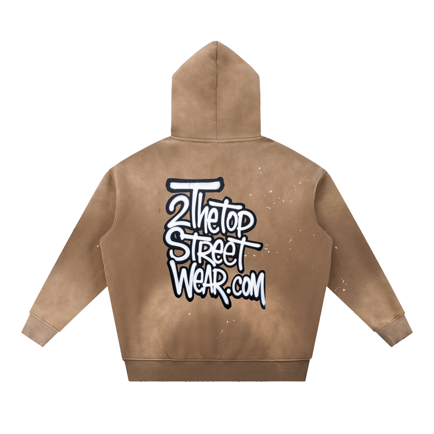 Vintage Washed Frayed Fleece Hoodie