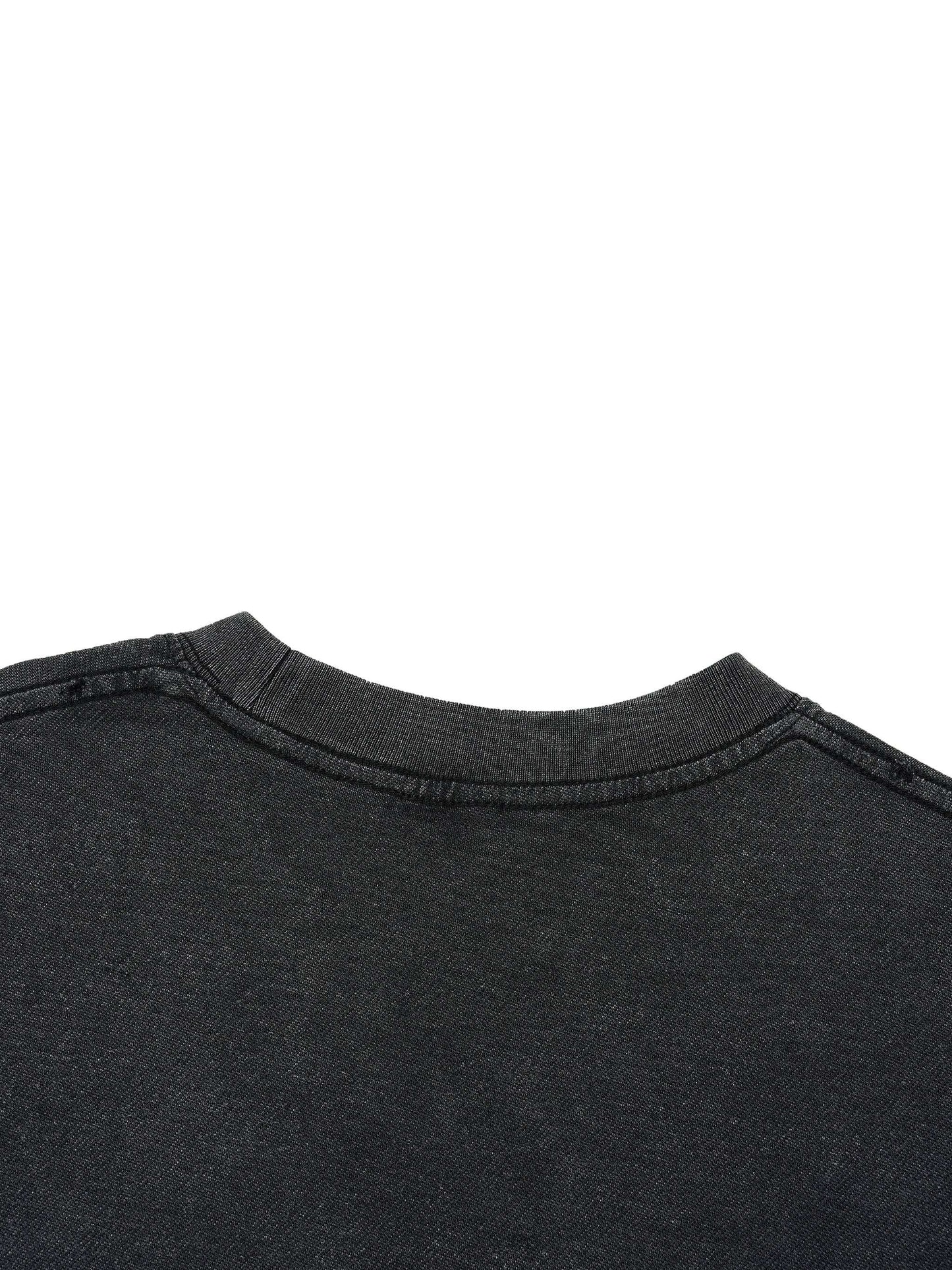 Vintage Wash Boxy Distressed Hem T-Shirt
