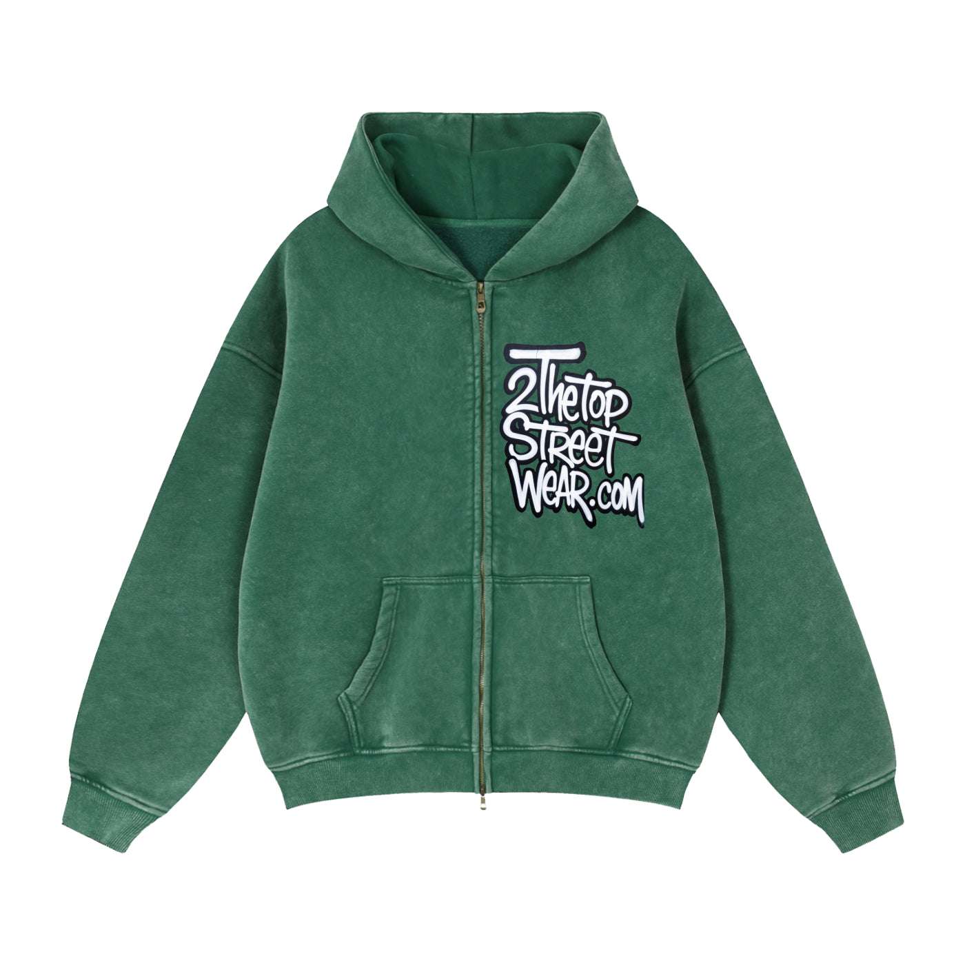 Mens Zip Up Hoodies Zip-Through Boxy Fleece Hoodie Streetwear Styling.