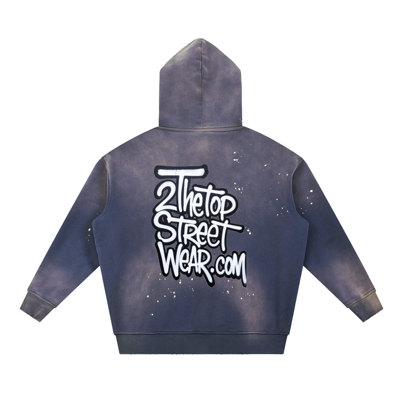Vintage Washed Frayed Fleece Hoodie