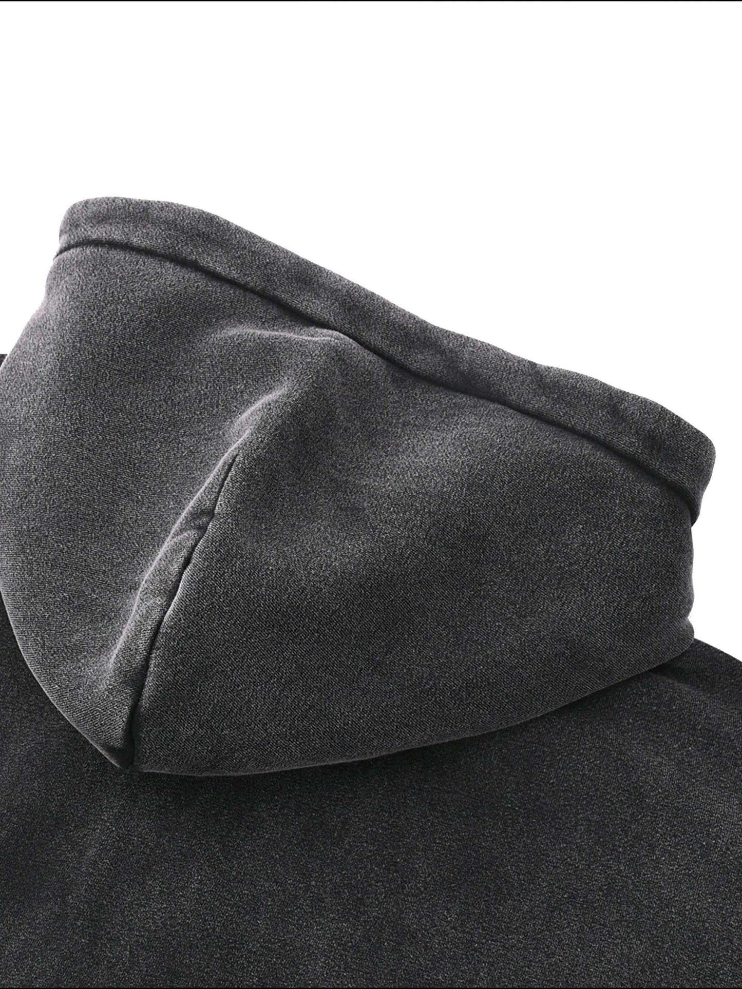 Mens Zip Up Hoodies Zip-Through Boxy Fleece Hoodie Streetwear Styling.