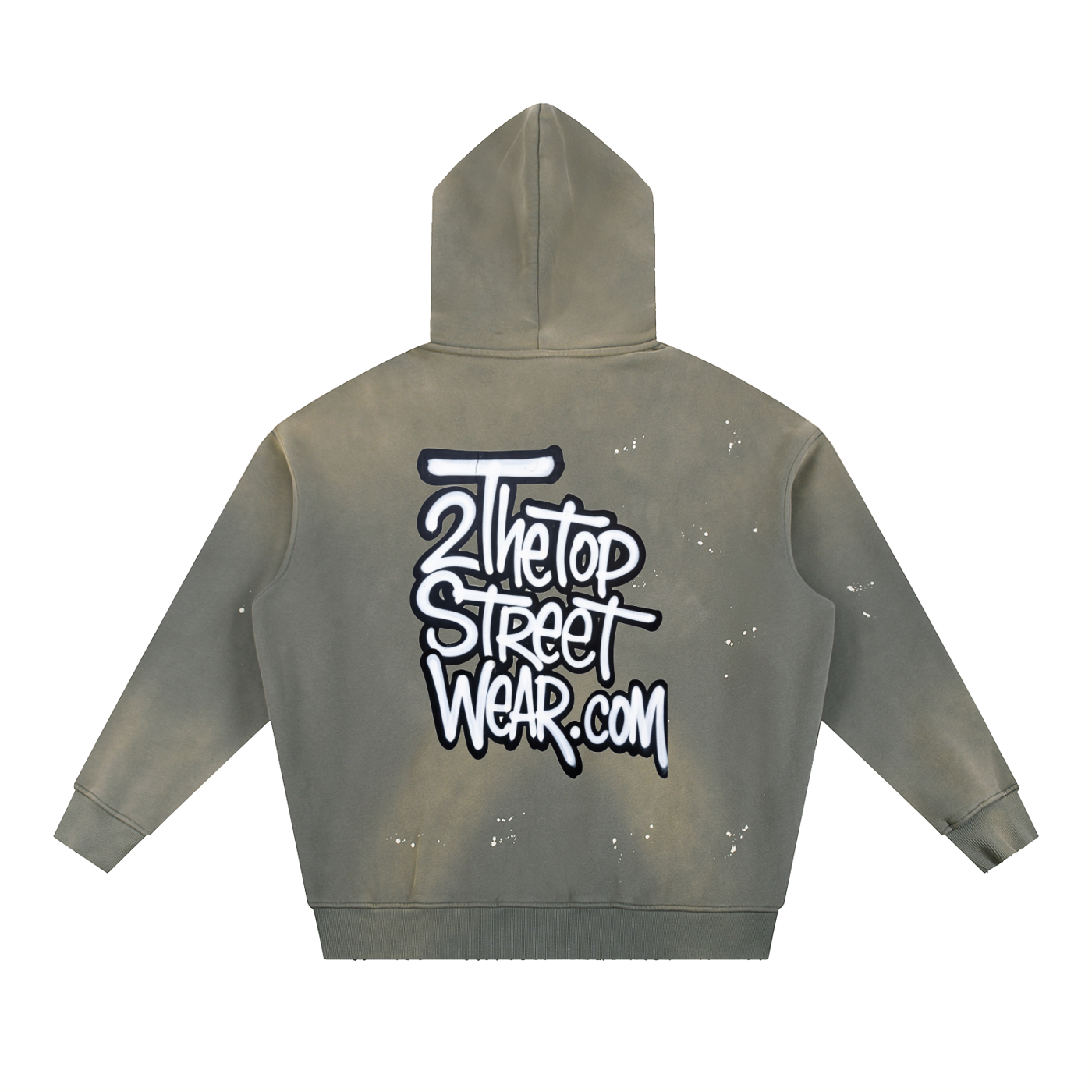 Vintage Washed Frayed Fleece Hoodie