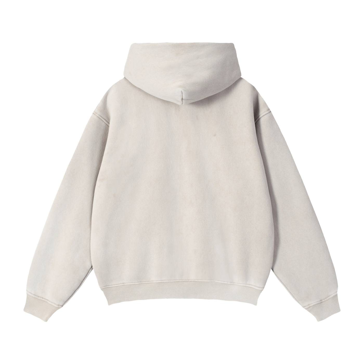 Mens Zip Up Hoodies Zip-Through Boxy Fleece Hoodie