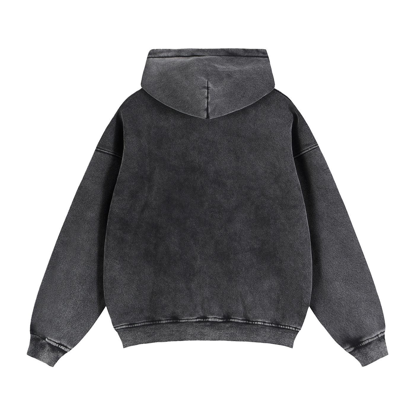 Mens Zip Up Hoodies Zip-Through Boxy Fleece Hoodie