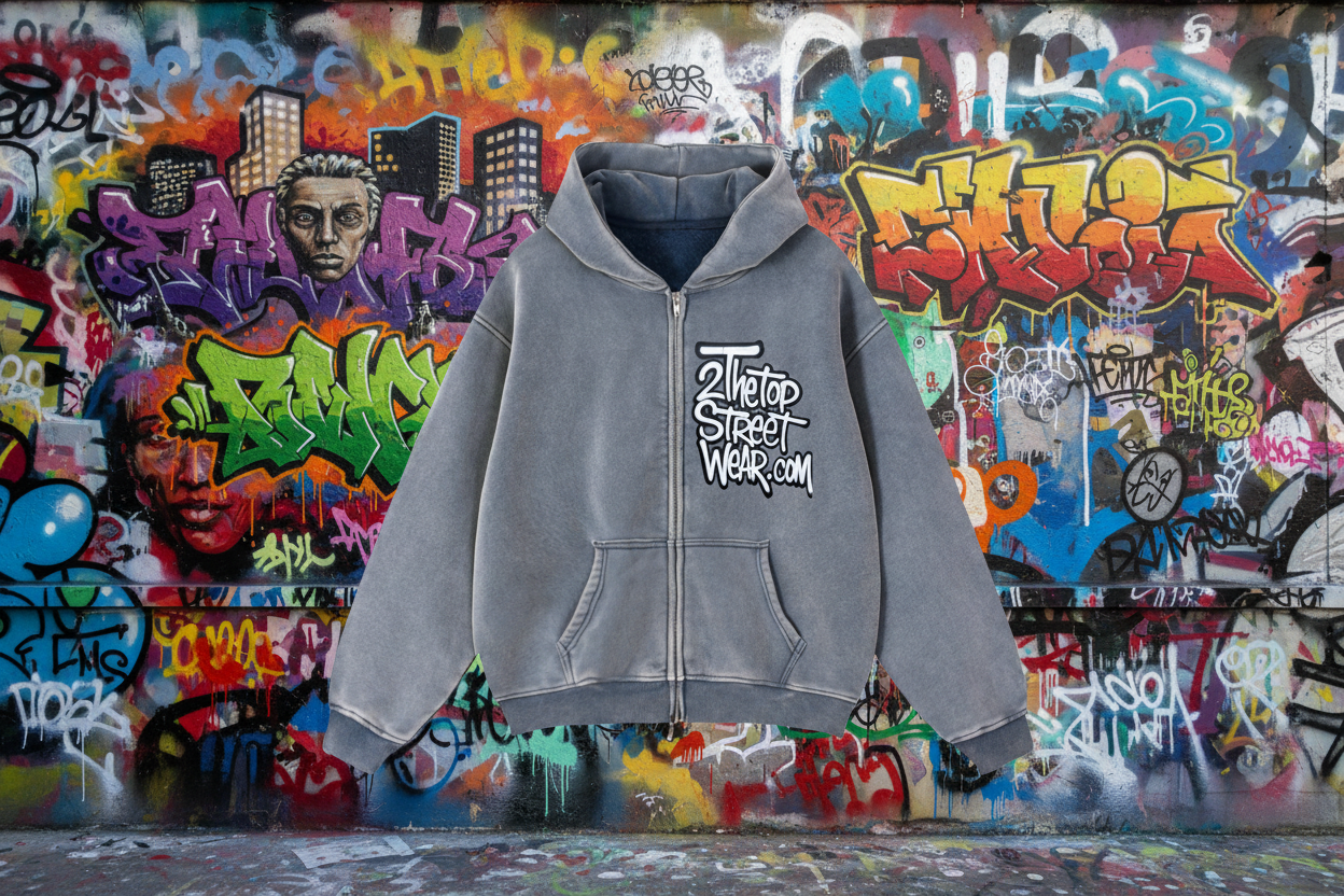 Mens Zip Up Hoodies Zip-Through Boxy Fleece Hoodie Streetwear Styling.