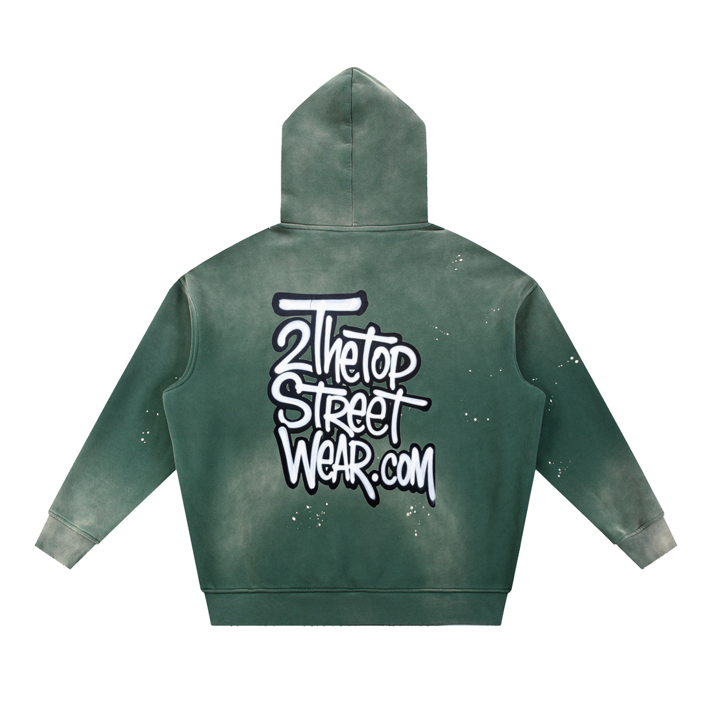 Vintage Washed Frayed Fleece Hoodie