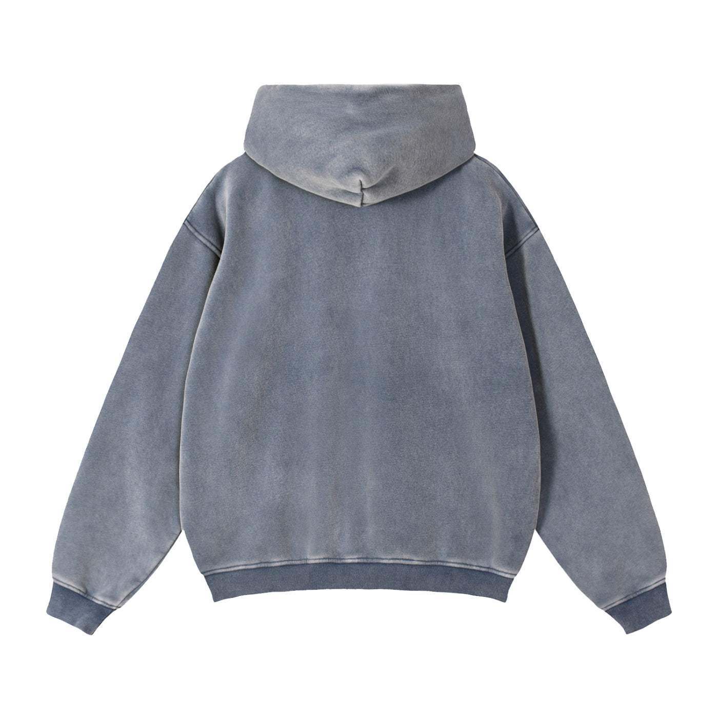 Mens Zip Up Hoodies Zip-Through Boxy Fleece Hoodie Streetwear Styling.
