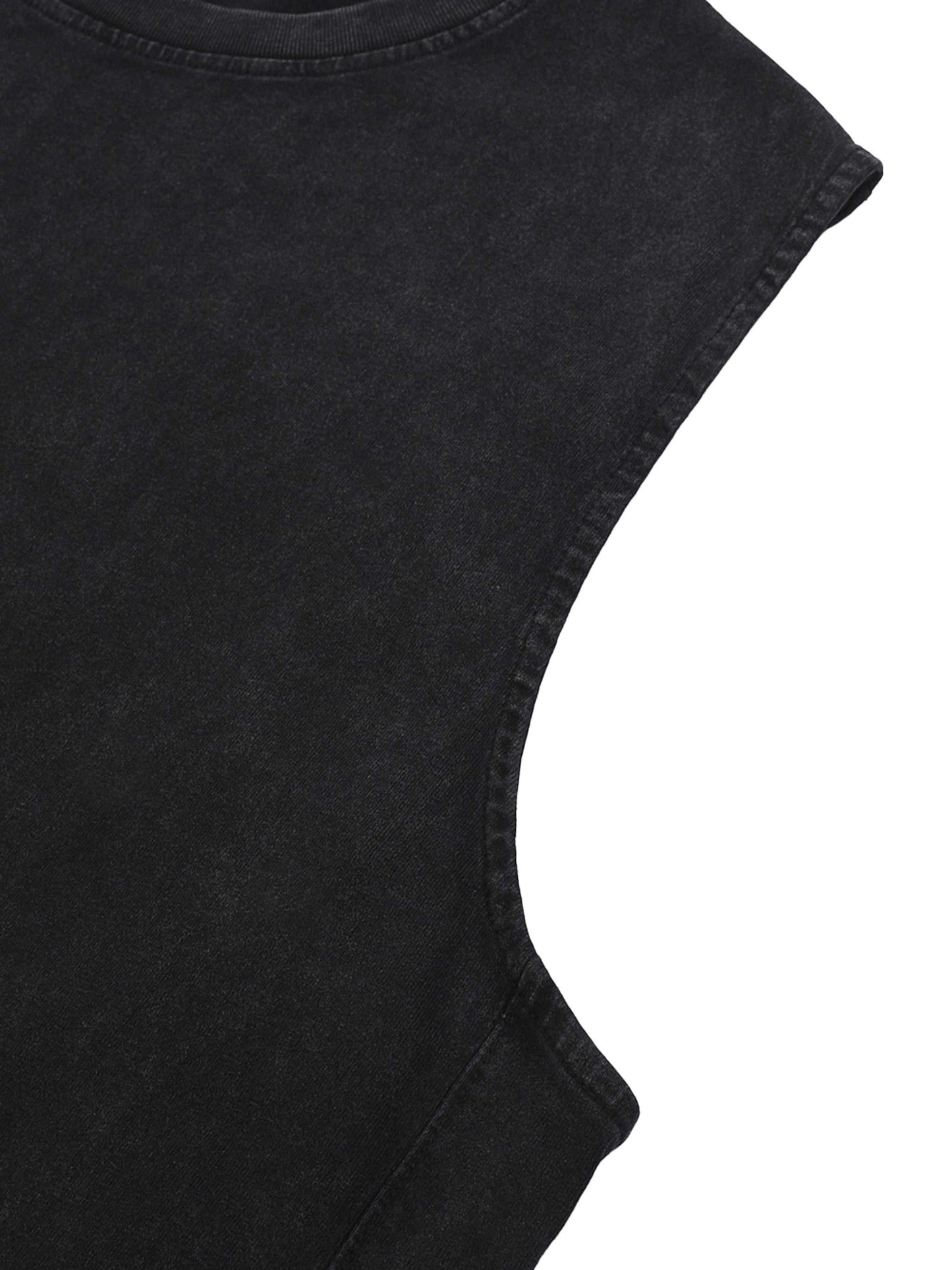 Snow Washed Raw-Hem Tank Top