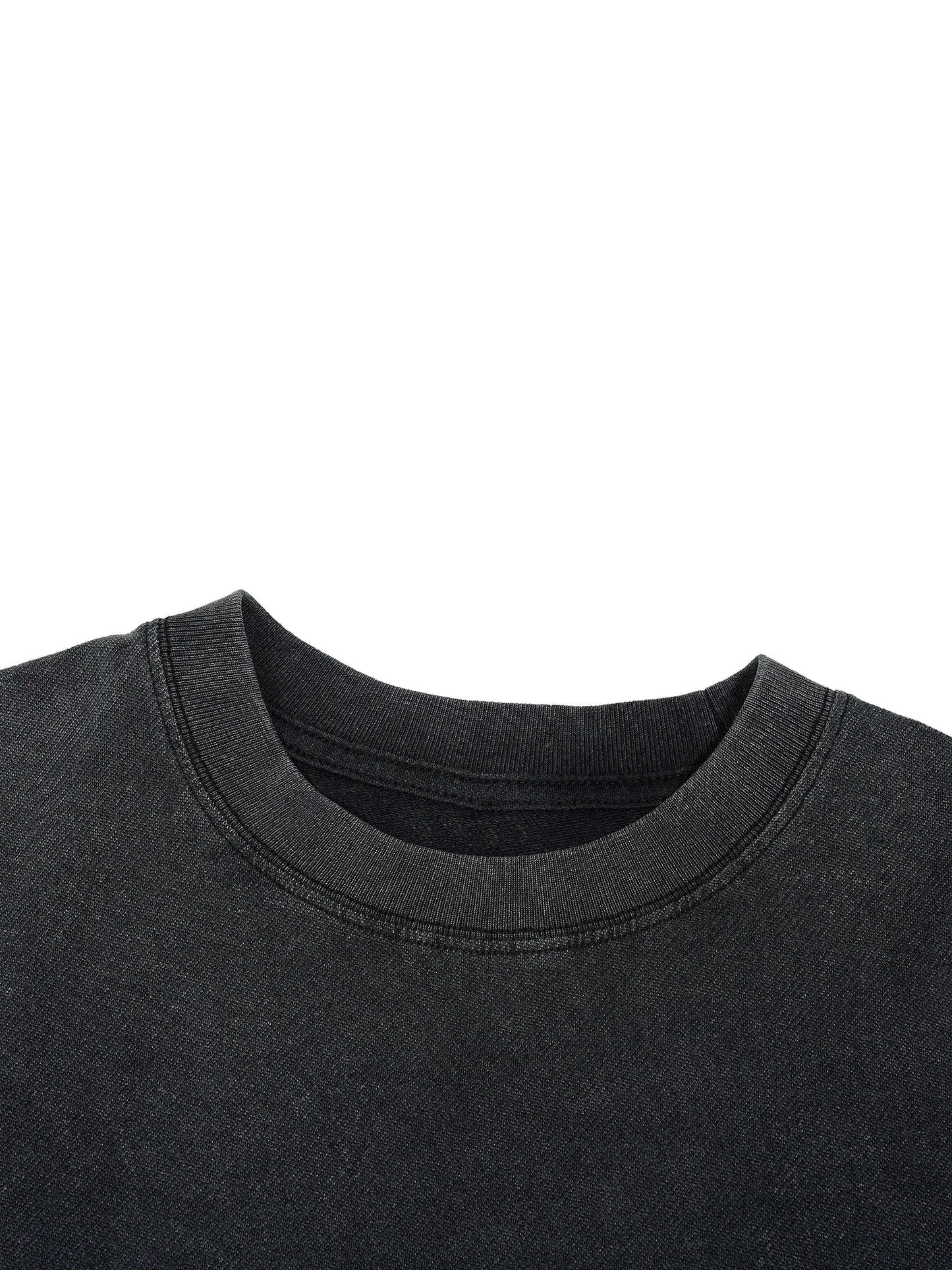 Vintage Wash Boxy Distressed Hem T-Shirt