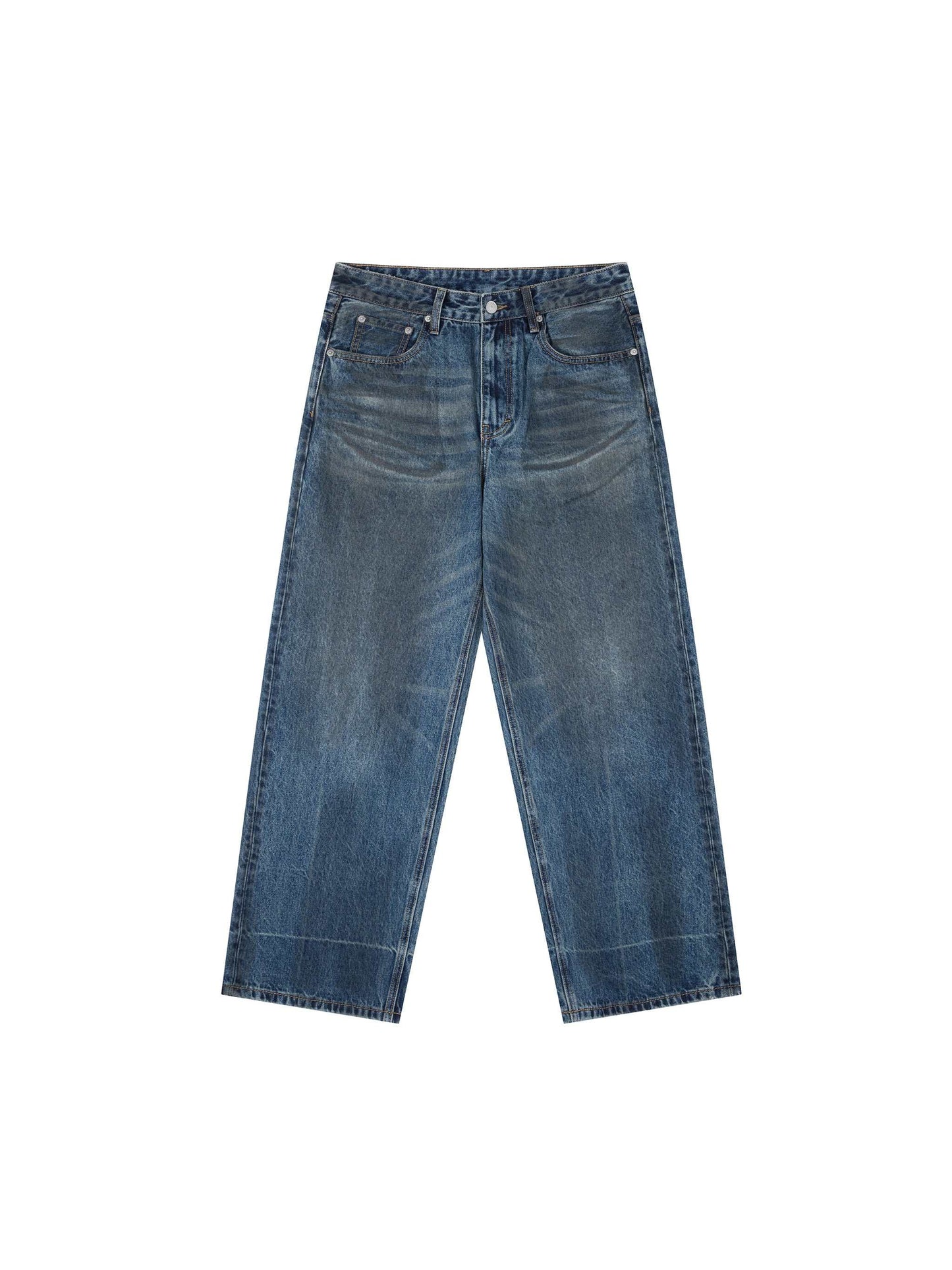 Loose Fit Jeans Vintage Wash Baggy Denim Jeans