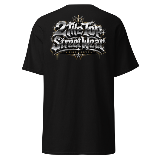 2TT Logo 04 on 100% cotton unisex classic tee with sharp edges and layered streetwear style