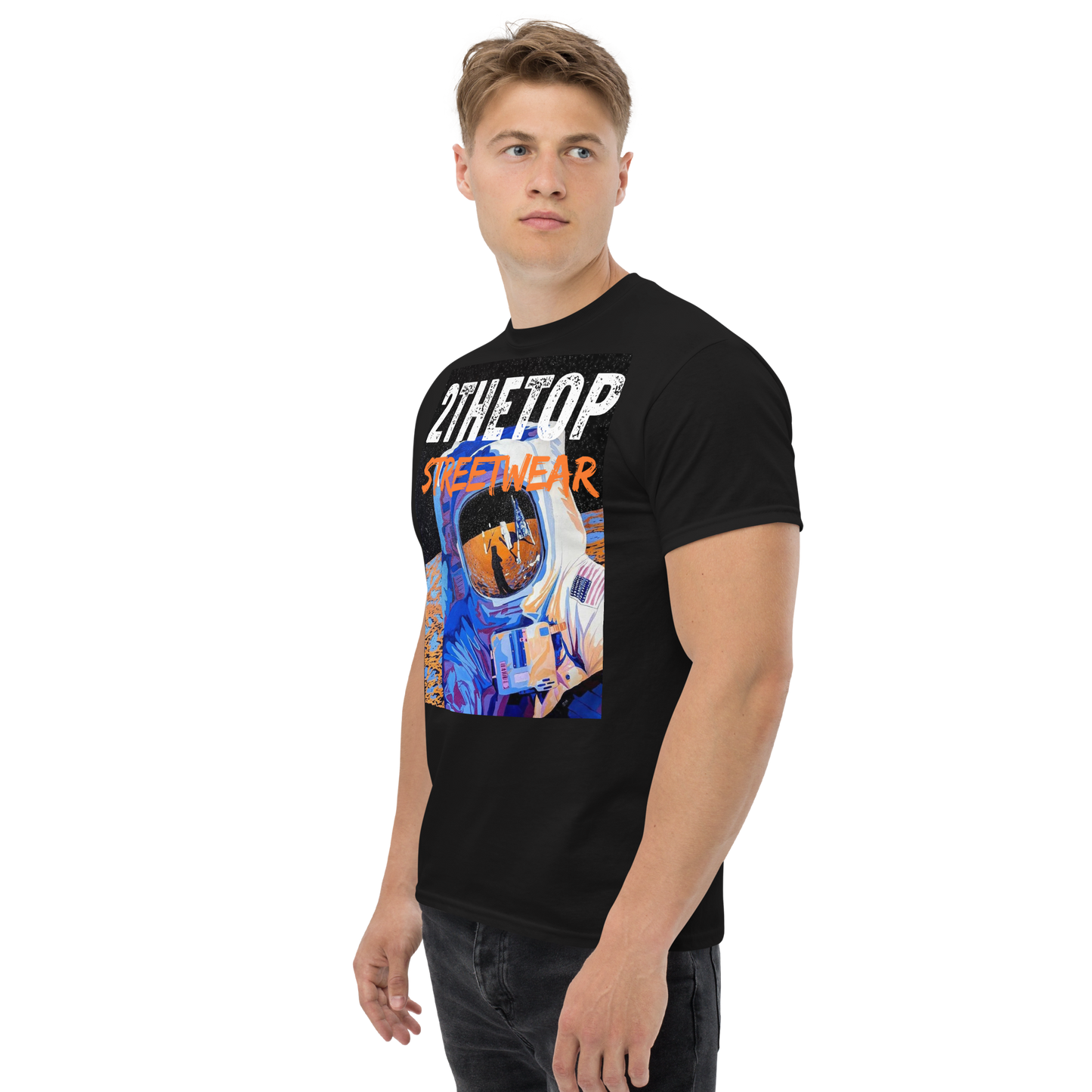 Adult graphics t-shirt with astronaut design for streetwear style