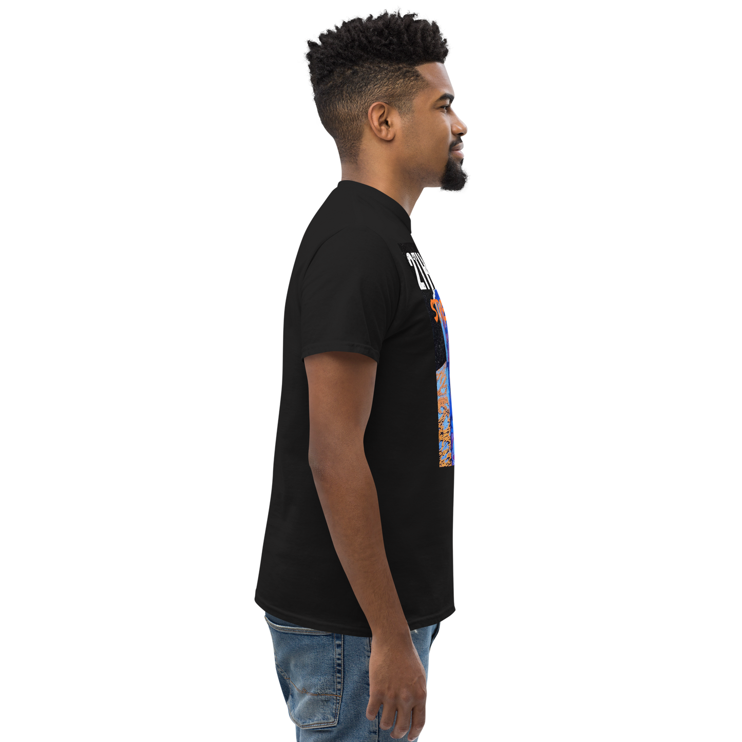 Graphics t-shirt with astronaut design for streetwear style adult tee