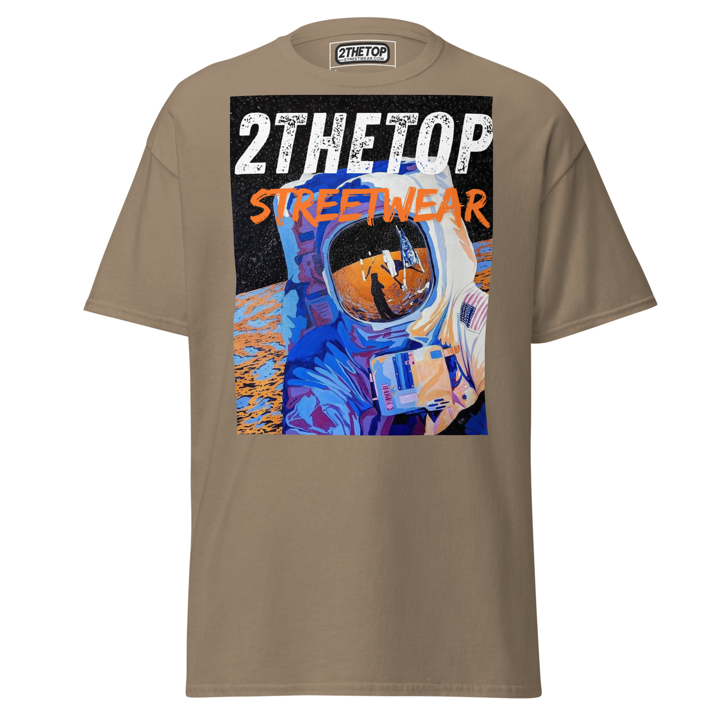 Modern streetwear graphics t-shirt with astronaut design for men