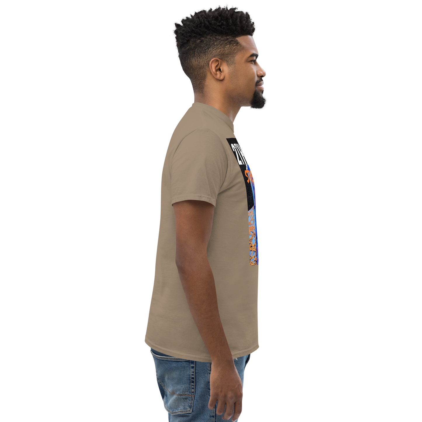Adult streetwear graphics t-shirt with bold astronaut design on breathable cotton fabric