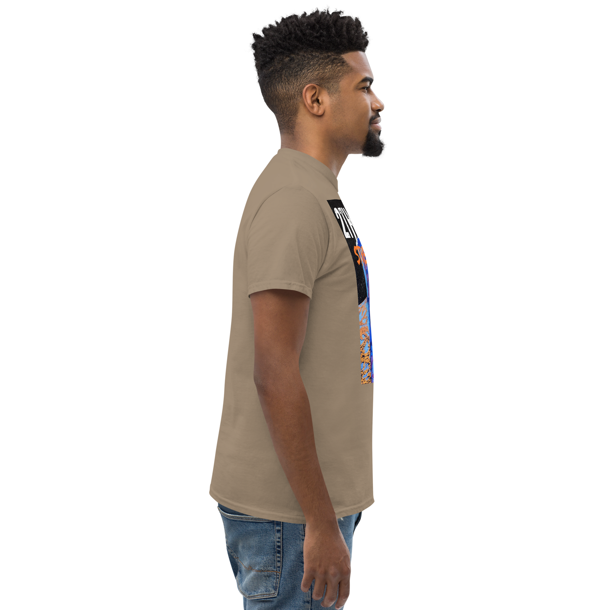 Adult streetwear graphics t-shirt with bold astronaut design on breathable cotton fabric