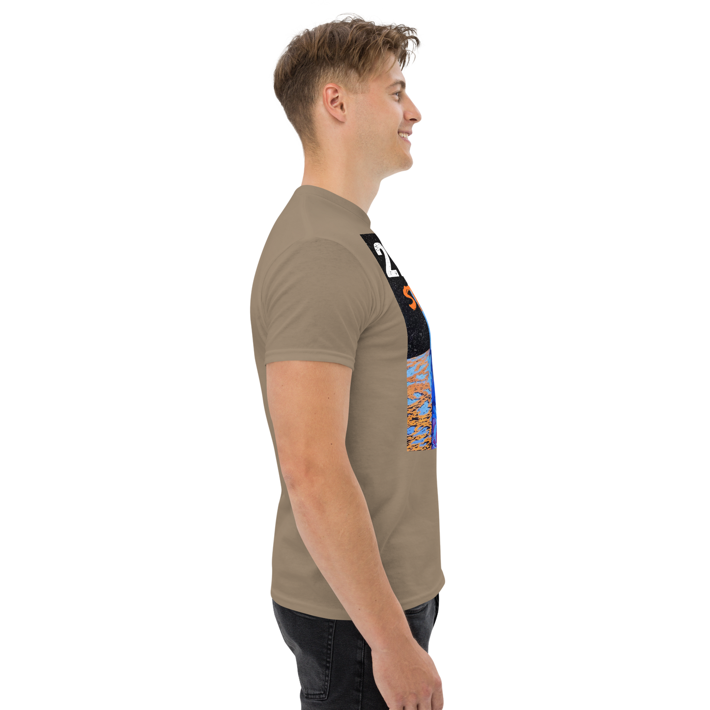 Urban streetwear graphics t-shirt featuring a bold astronaut design on a breathable cotton adult tee