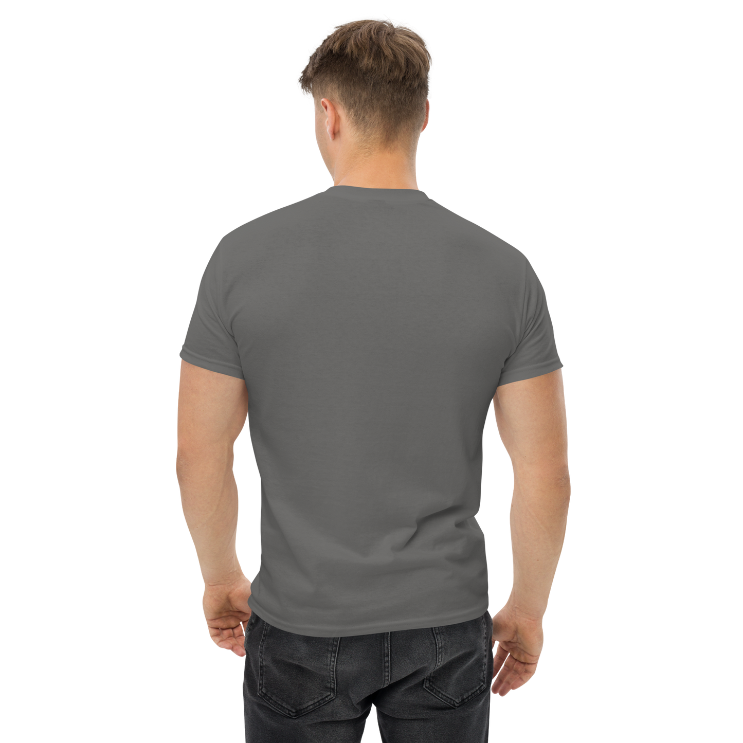 Black graphics t-shirt with bold astronaut design for streetwear style