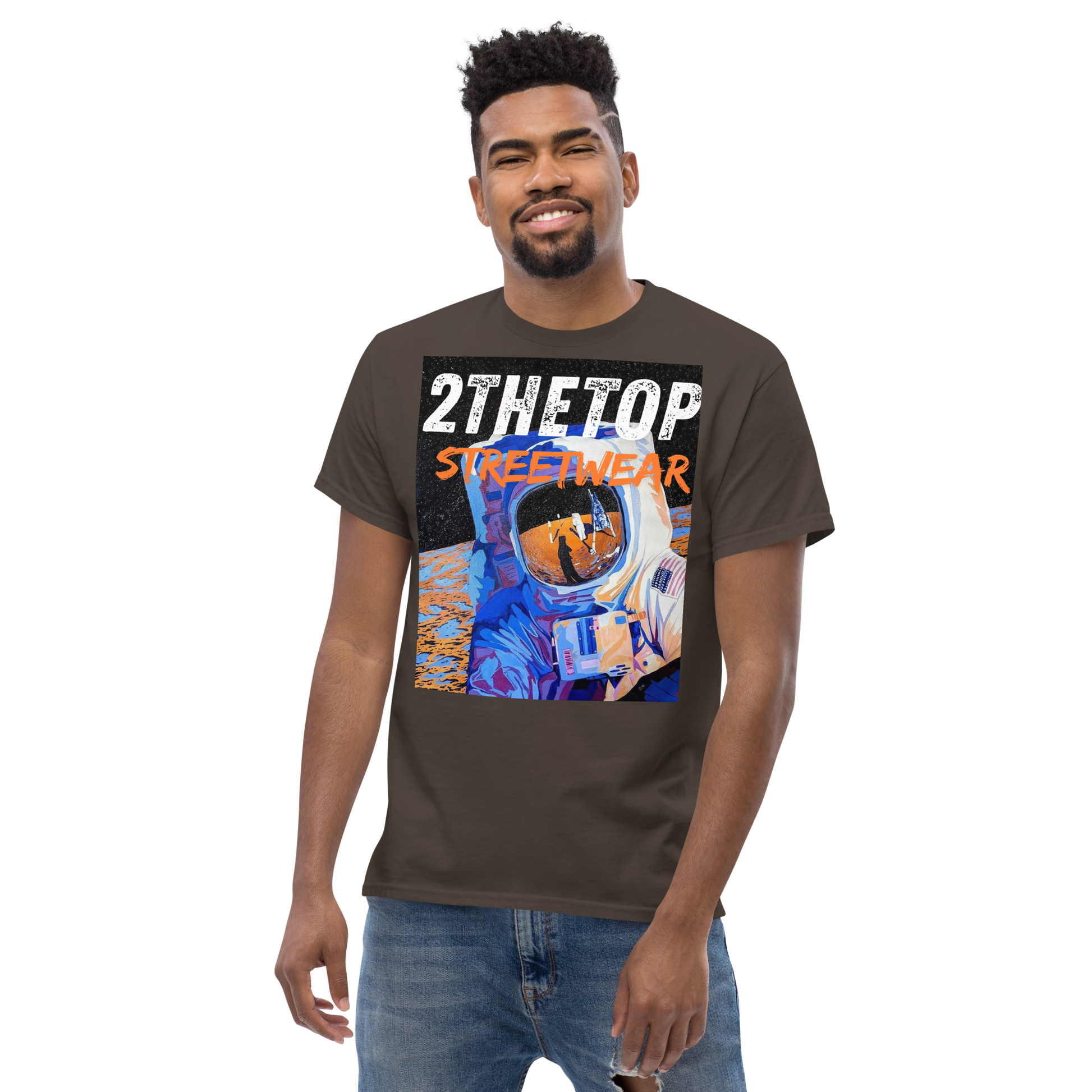 Adult graphics t-shirt with astronaut design for streetwear style