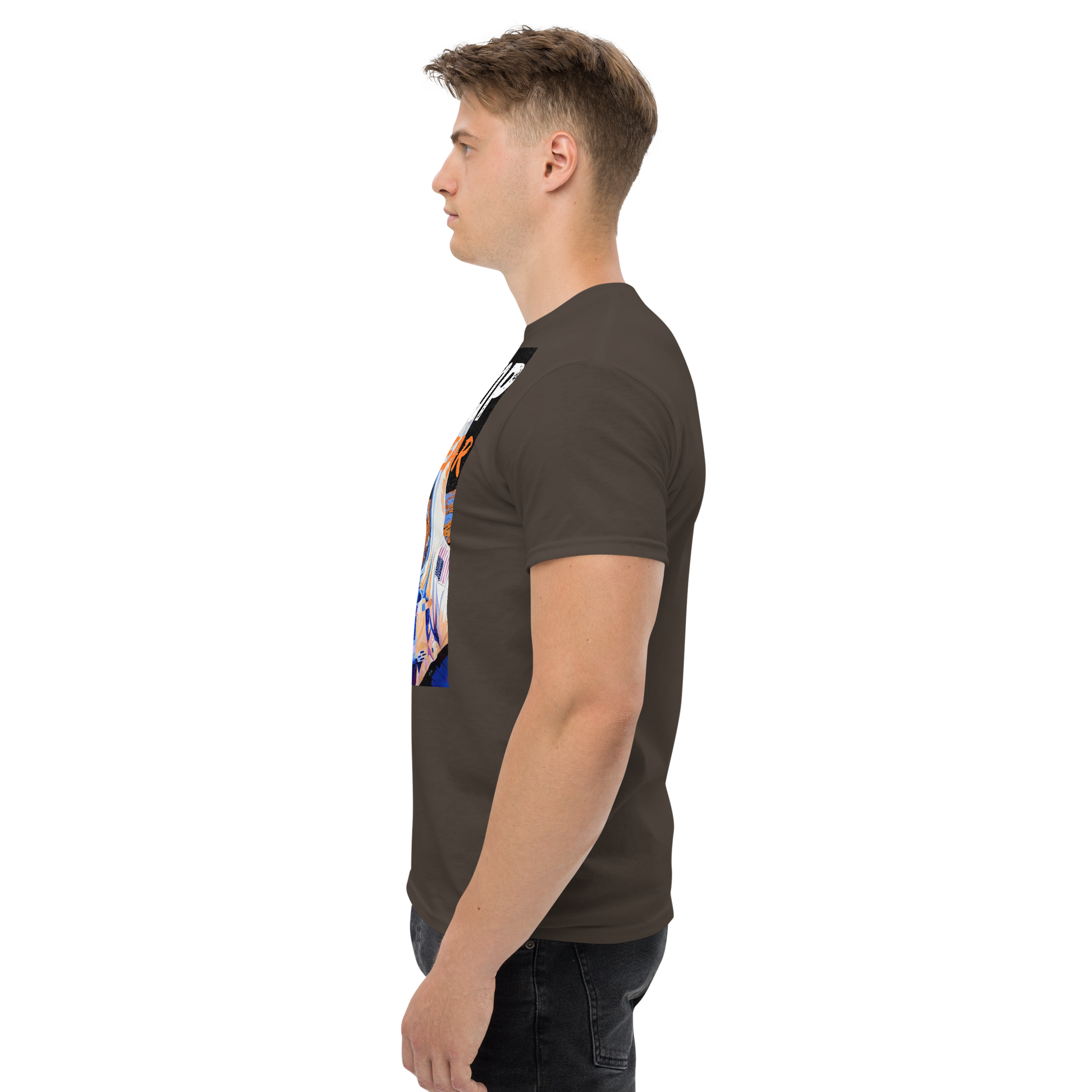 Adult streetwear graphics t-shirt featuring a bold astronaut design on breathable cotton fabric