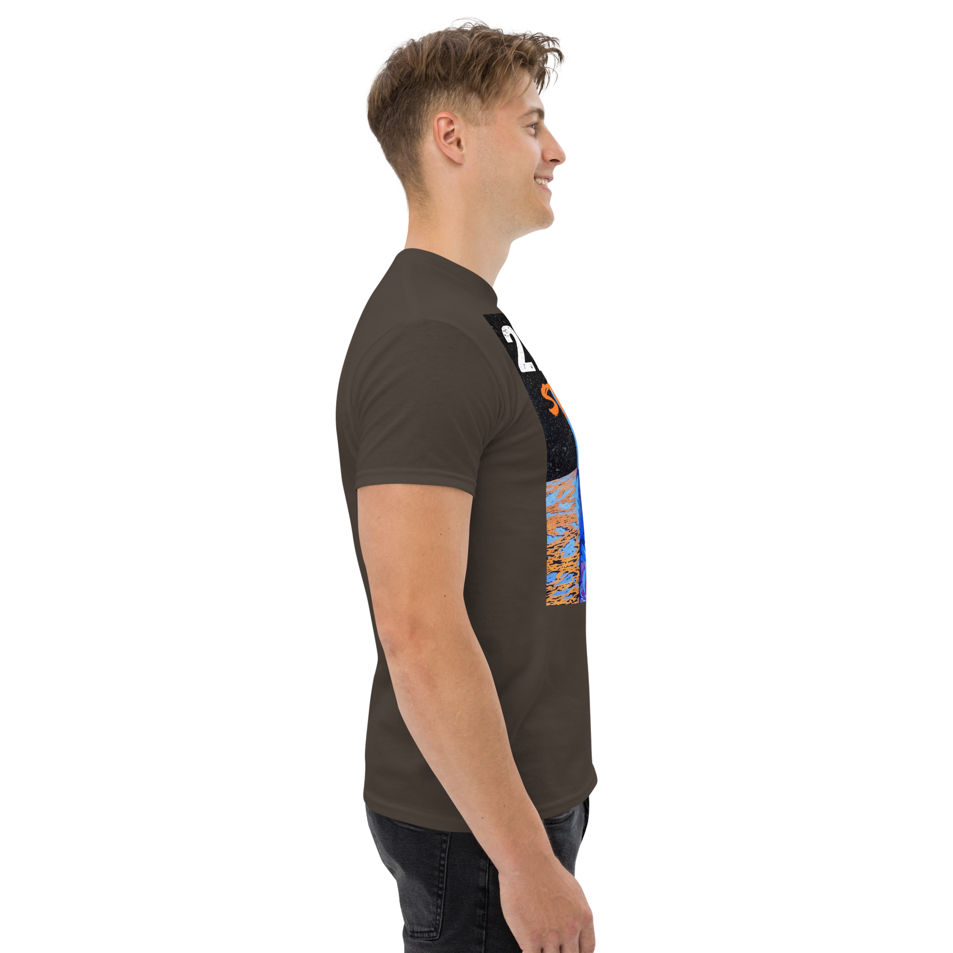 Adult streetwear graphics t-shirt featuring a bold astronaut design on breathable cotton fabric