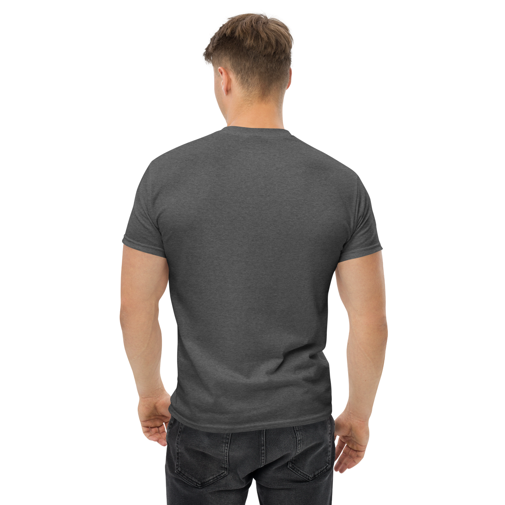 Black graphics t-shirt with bold astronaut design for streetwear style