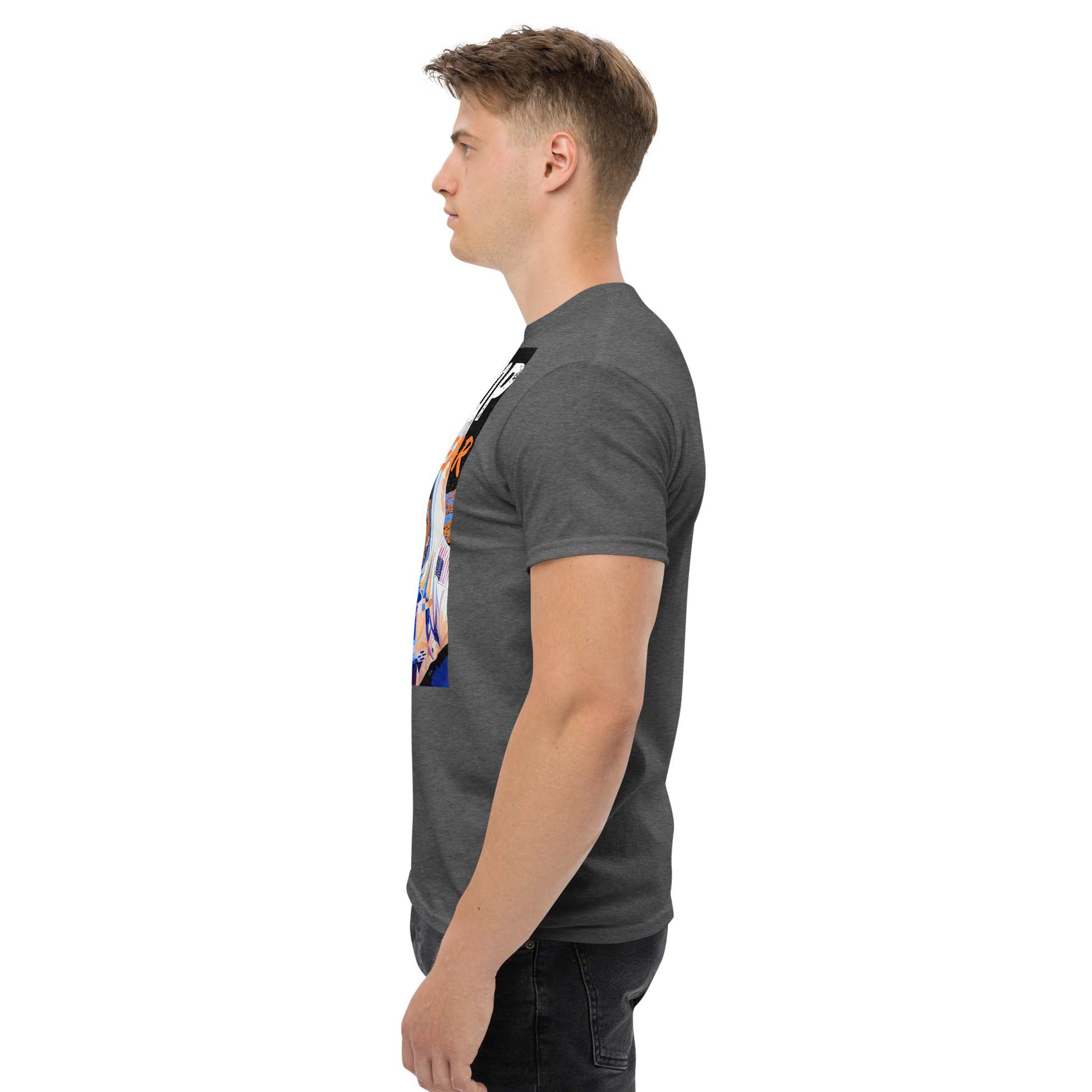 Adult streetwear graphics t-shirt featuring a bold astronaut design on breathable cotton fabric