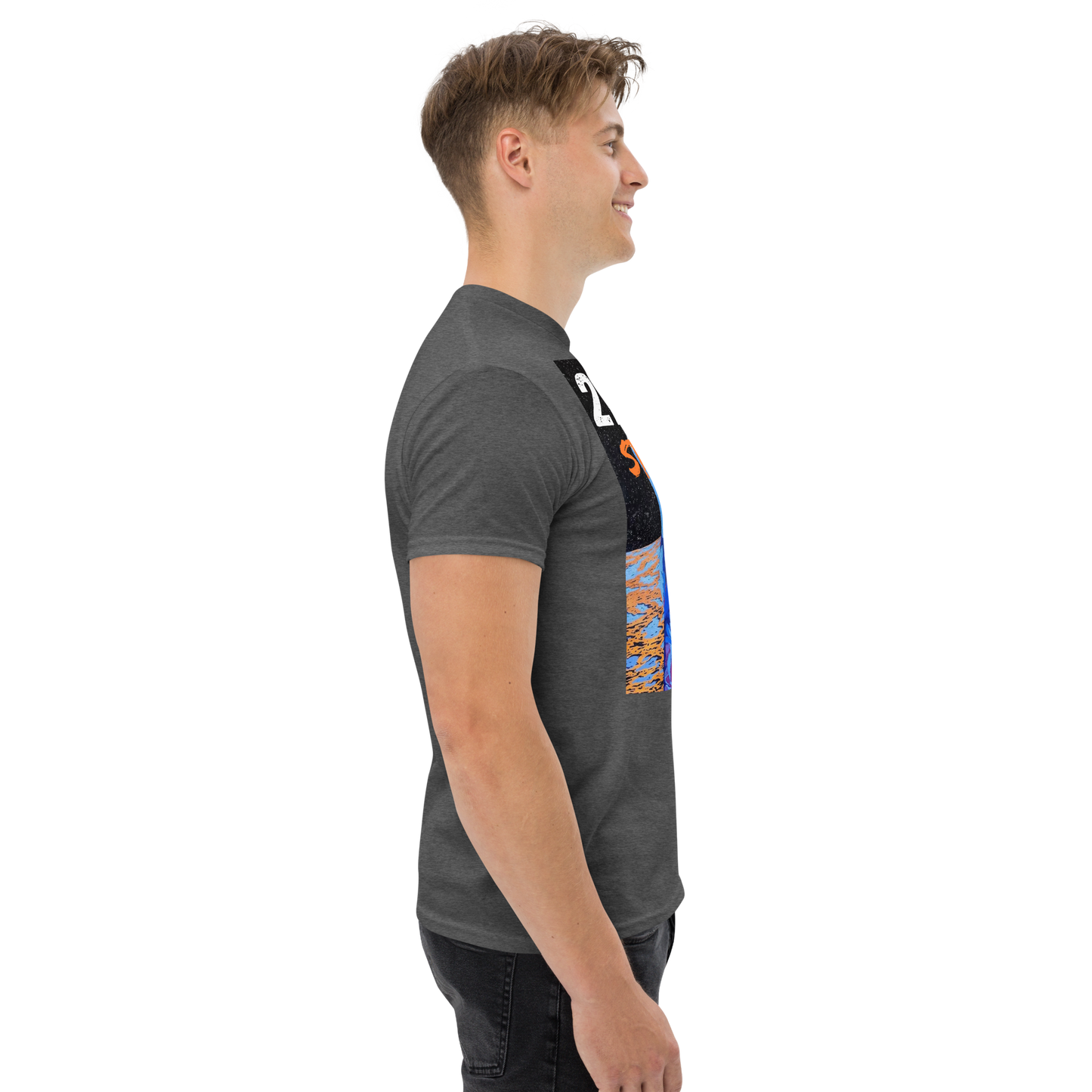 Adult graphics t-shirt with bold astronaut design for streetwear style