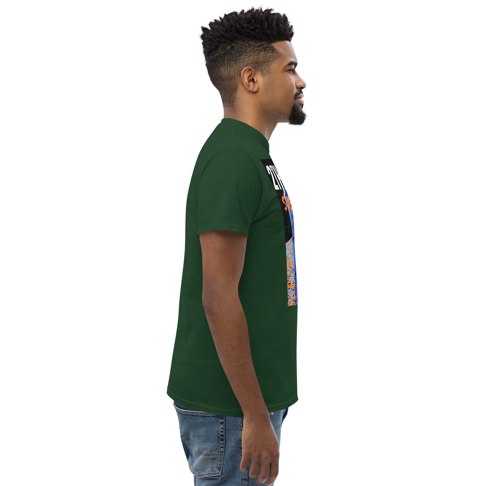 Urban streetwear graphics t-shirt with astronaut design on breathable cotton fabric