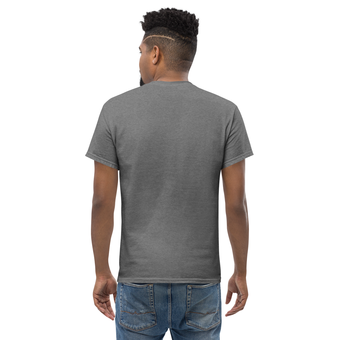 Streetwear style graphics t-shirt with bold astronaut design for men