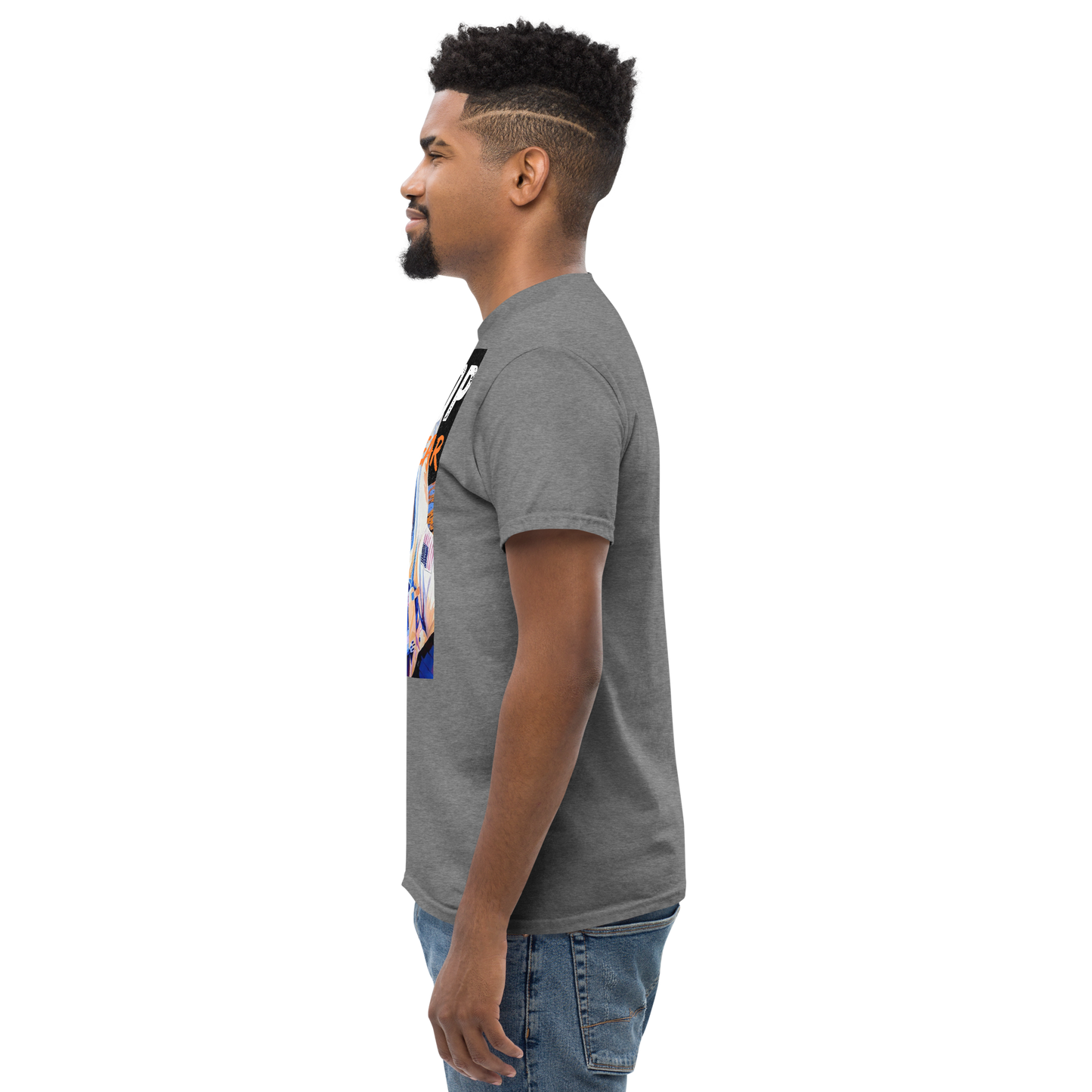 Adult graphics t-shirt with bold astronaut design for streetwear style
