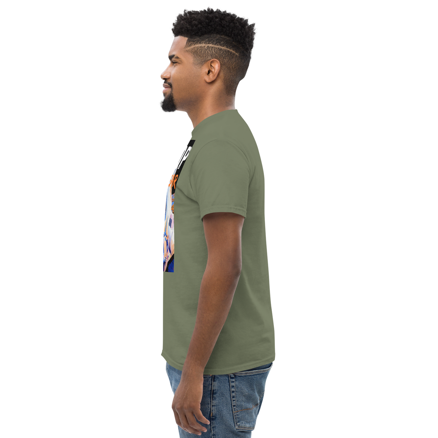 Urban streetwear graphics t-shirt featuring bold astronaut design on breathable cotton fabric