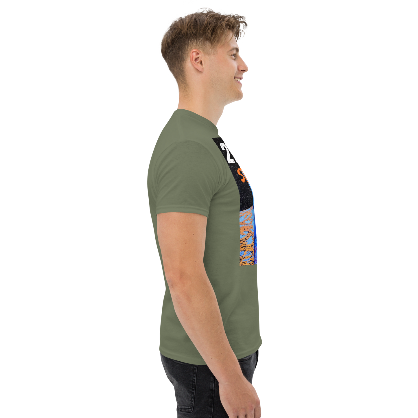 Streetwear graphics t-shirt with bold astronaut design on comfortable cotton fabric