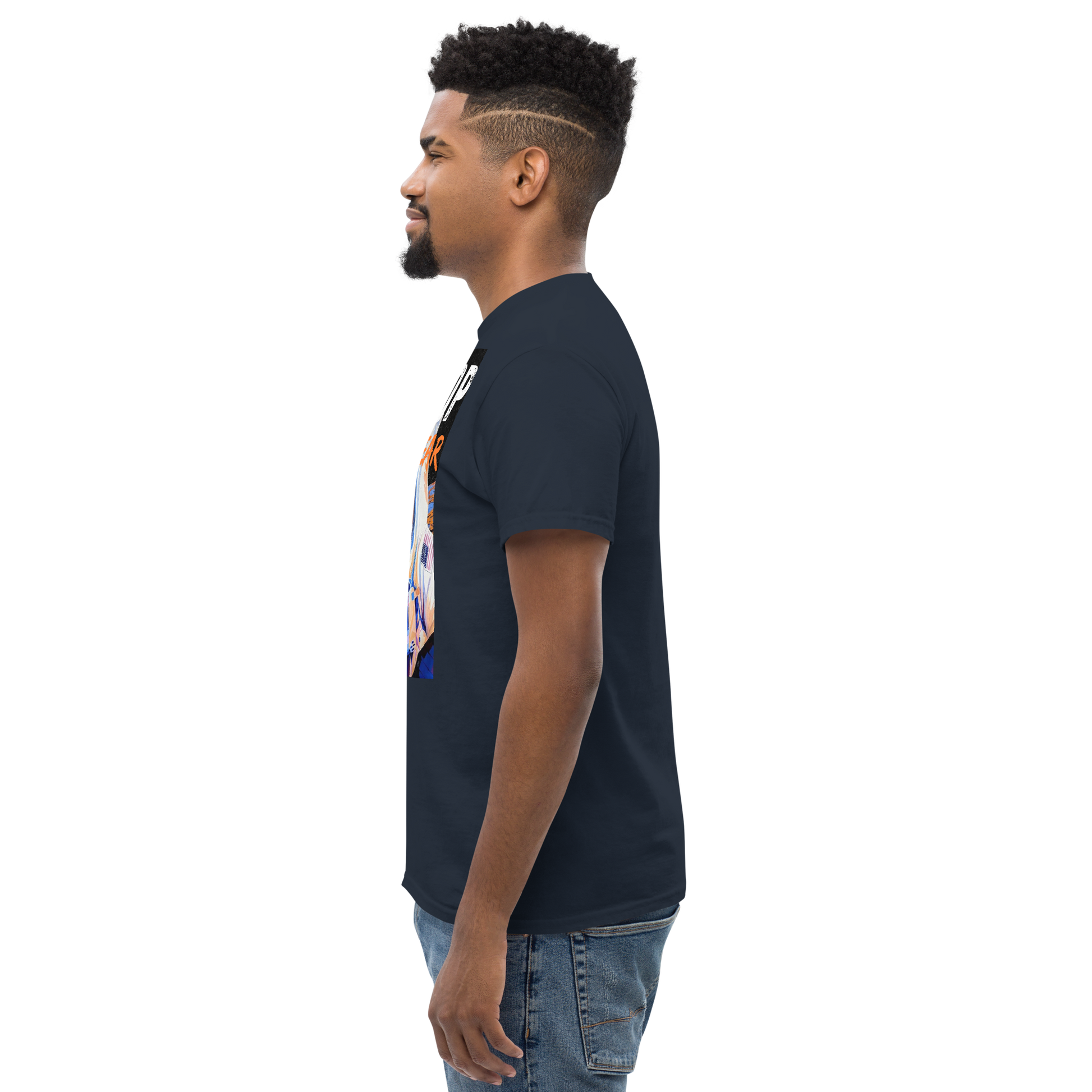 Streetwear graphics t-shirt featuring bold astronaut design on comfortable cotton adult tee