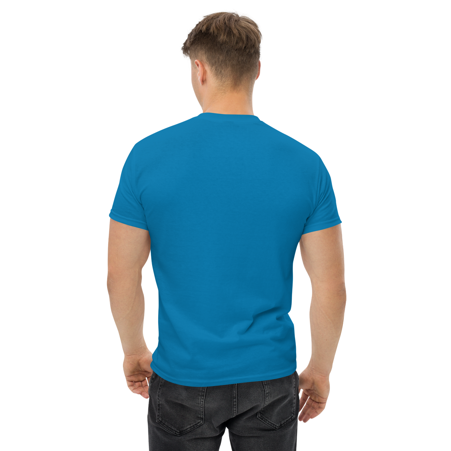 Black graphics t-shirt with bold astronaut design for streetwear style