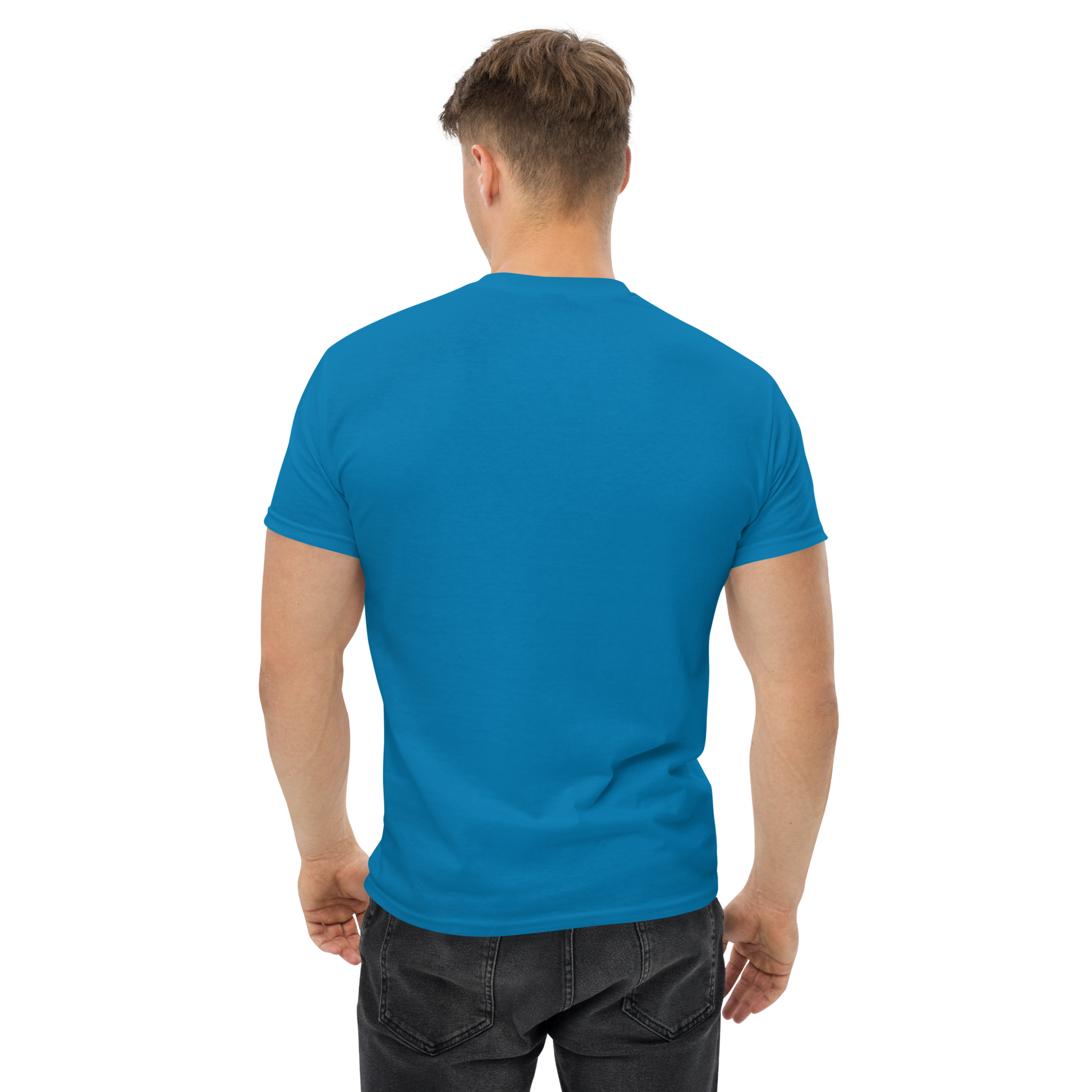 Black graphics t-shirt with bold astronaut design for streetwear style